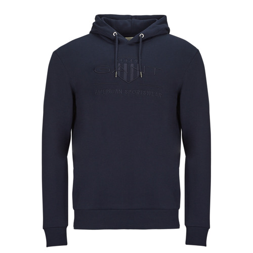 Gant - REG TONAL SHIELD HOODIE - Marine