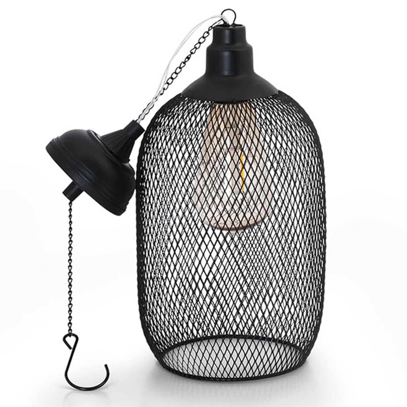 Pratik Garden Lampe solaire filaire noire - 15x15x30 cm