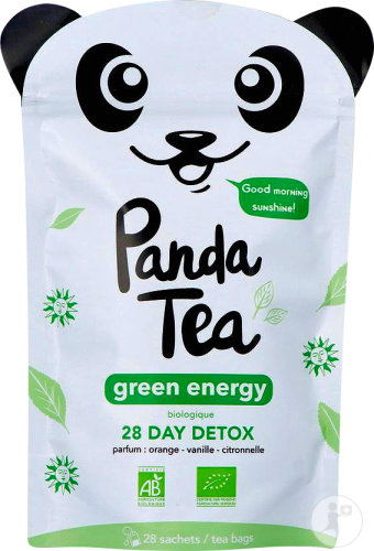 Panda Tea Green Energy Biologique Infusion Des Plantes 28 Sachets