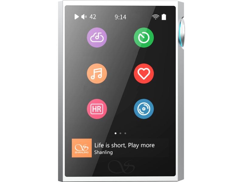 Shanling HiRes-Player M1 Plus Silber Portabler Musik-Player mit integriertem Tidal Streaming-Dienst
