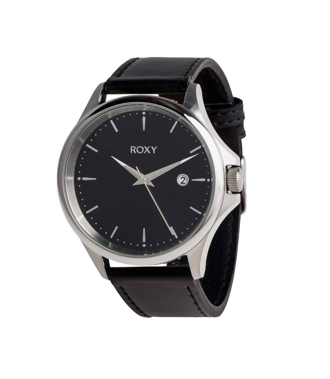 Montre Analogique Cuir Noir et Acier femme Roxy Messenger
