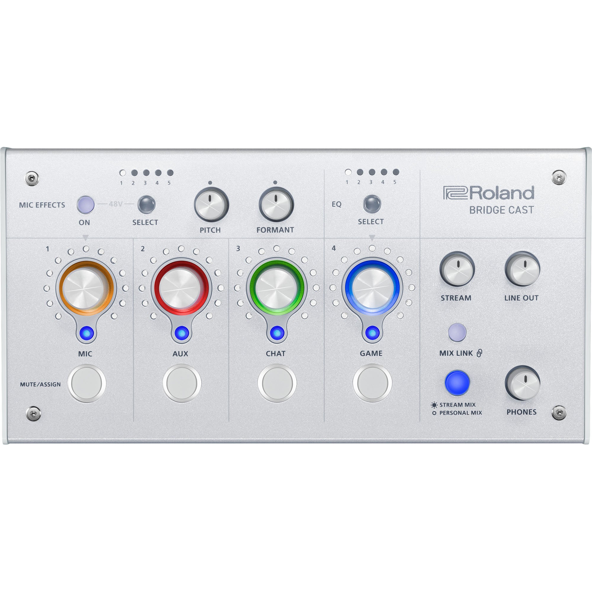 Roland Bridge Cast Ice White gaming audio mixer