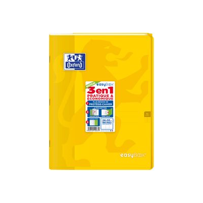 Oxford EasyBook - Cahier polypro 24 x 32 cm - 96 pages - grands carreaux (Seyes) - disponible dans différentes couleurs