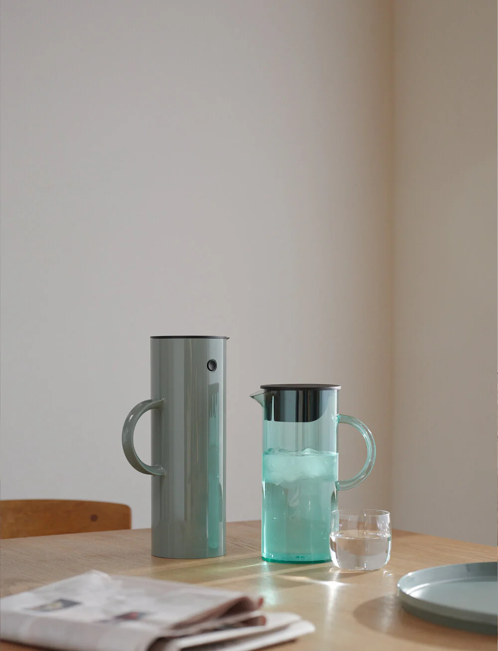 Stelton  EM77 Kande med låg, Dusty Green - 1,5 L.