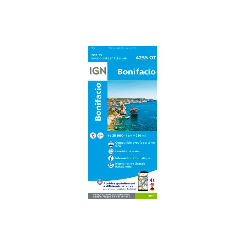 Bonifacio - Carte topographique