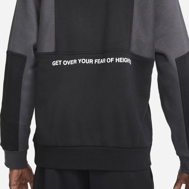 Nike Air Brushed Back Fleece Haettetroje Sort