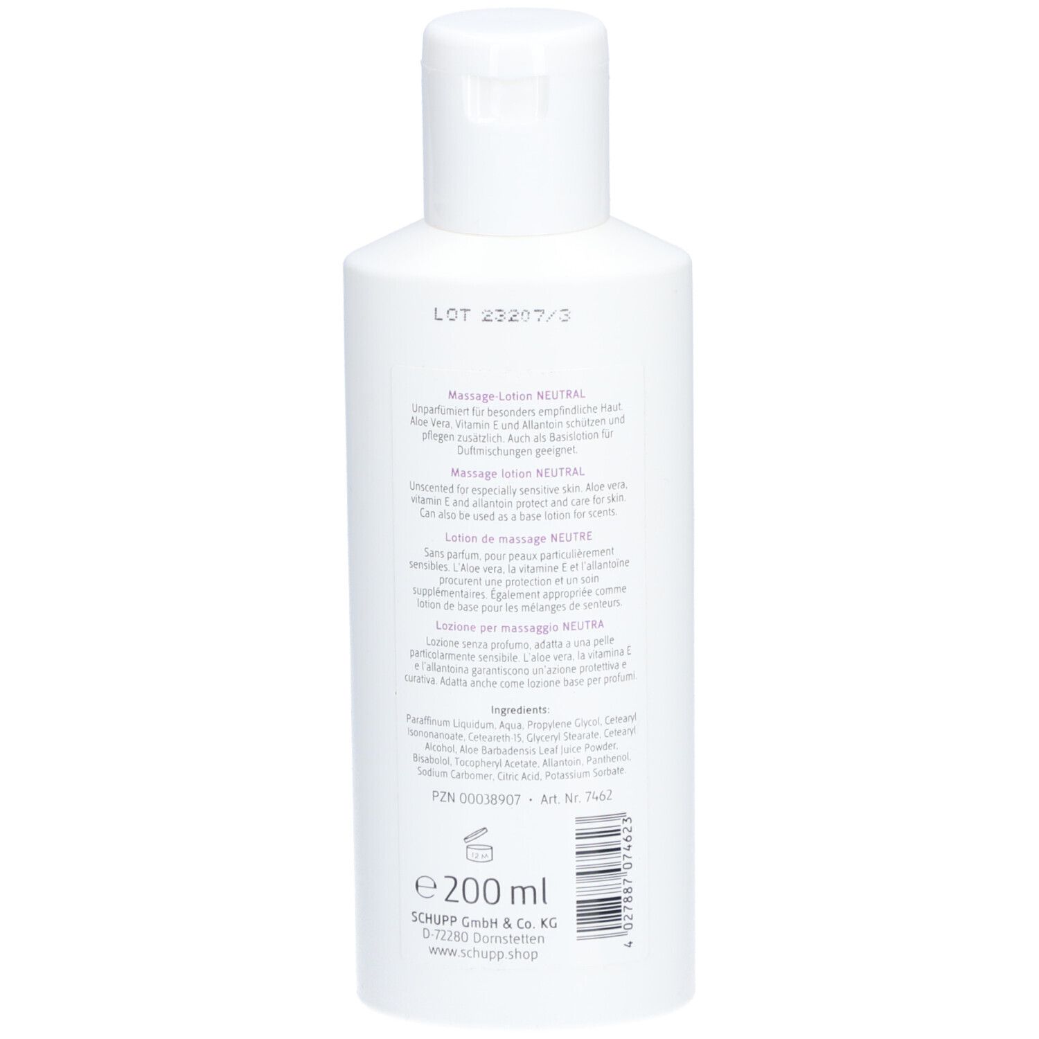 SCHUPP Massage-Lotion NEUTRAL