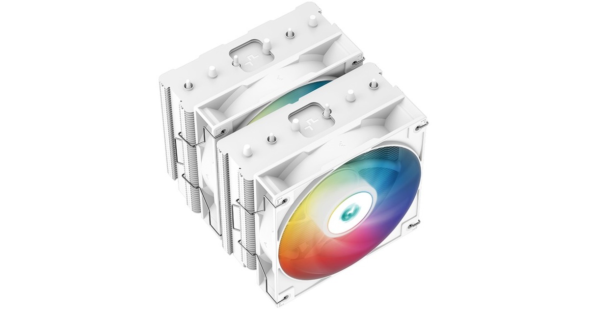 DeepCoolAG620 WH ARGB CPU-koeler  (Wit, 4-pin PWM, RGB led)