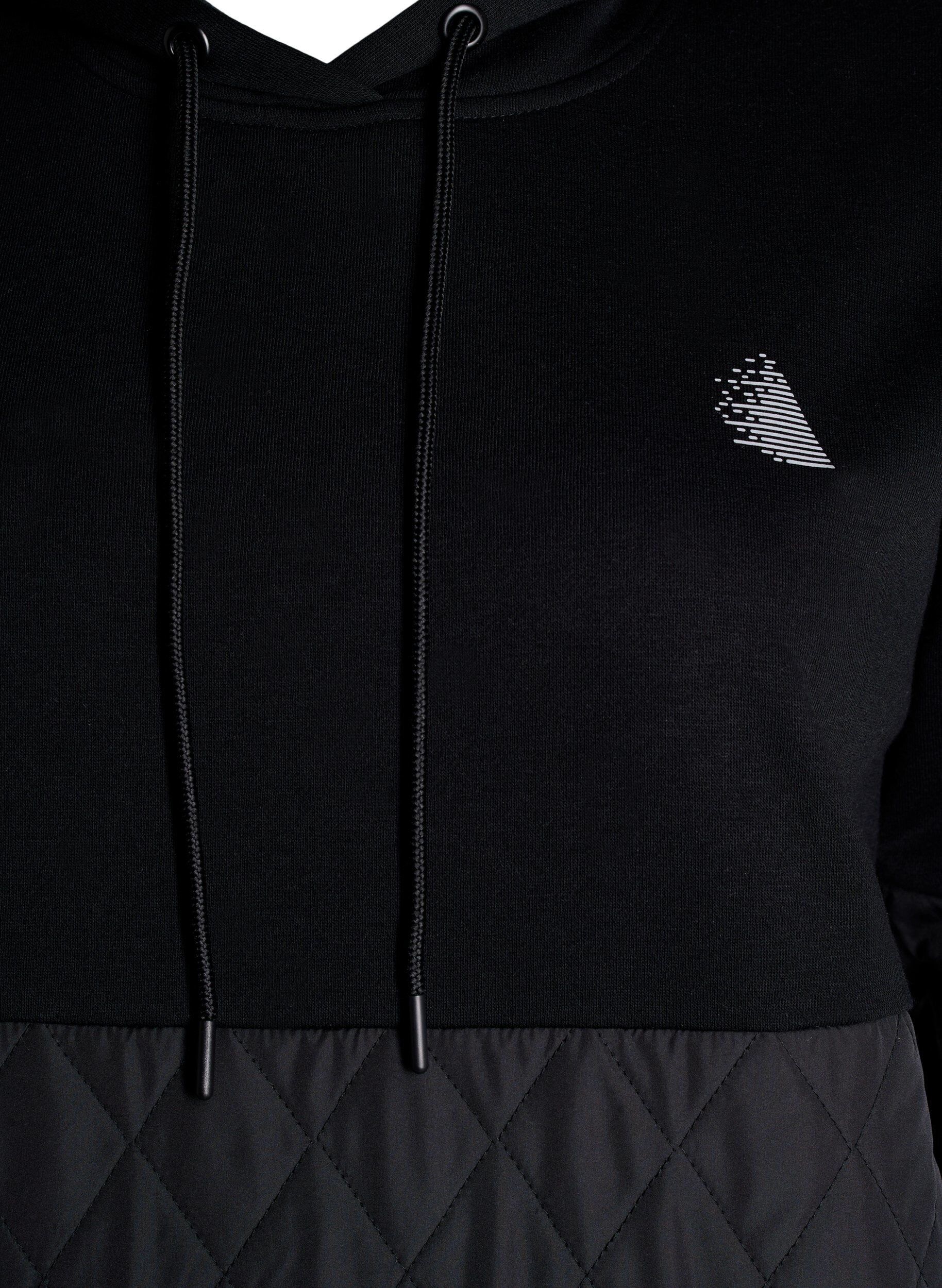 Sweatshirt med hætte og quilt