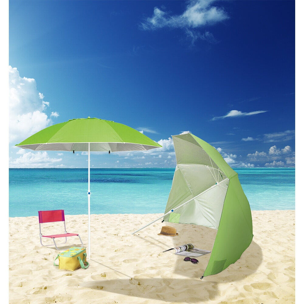 Combo parasol abri vert Ø200xH210 cm