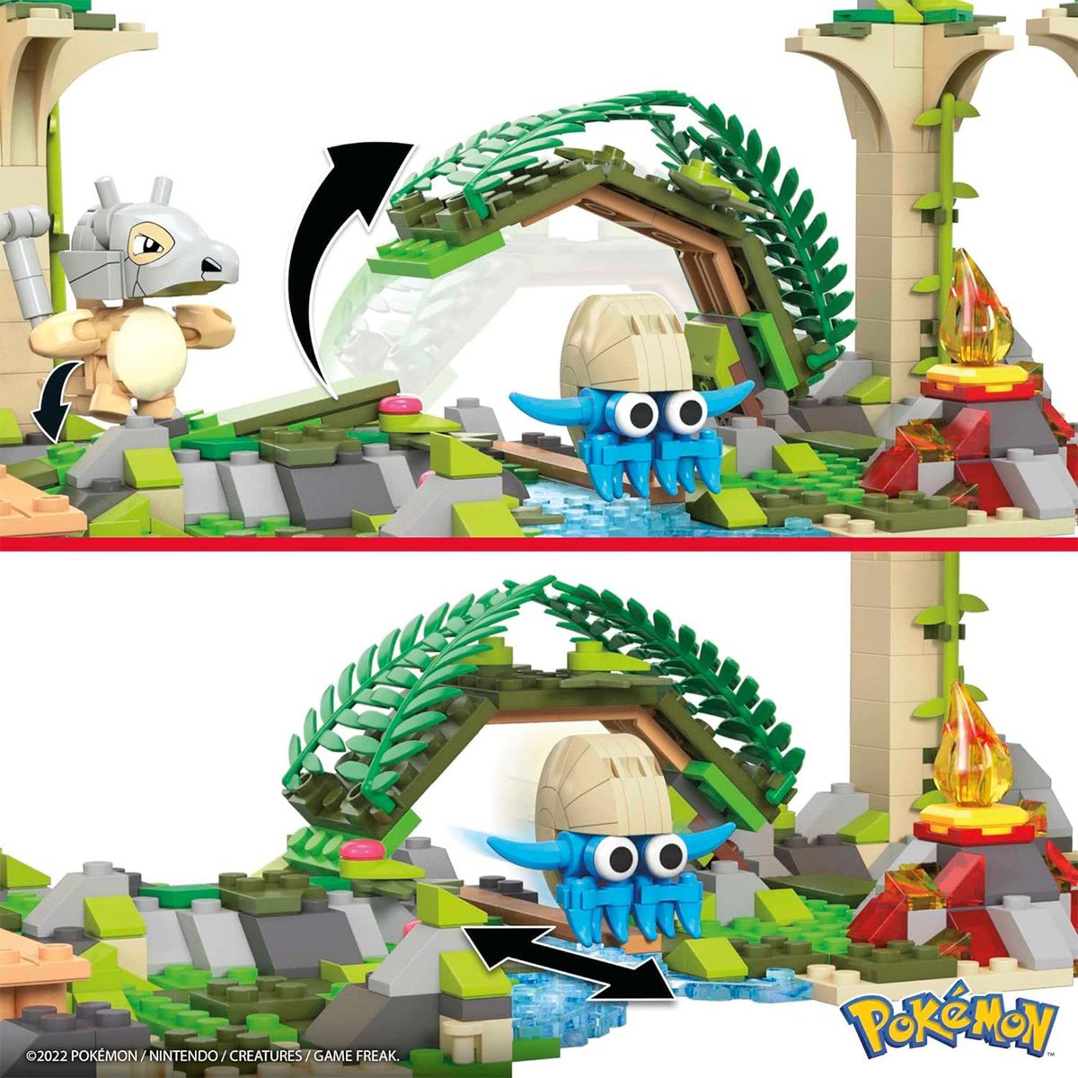 Mattel HDL86 - Pokémon - Mega Construx - Verlassene Ruinen - Konstruktionsspielzeug, 464 Teile