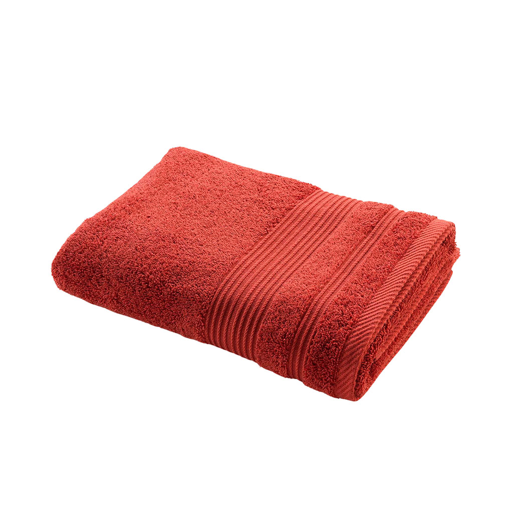 Drap de douche coton terracotta 70x130cm
