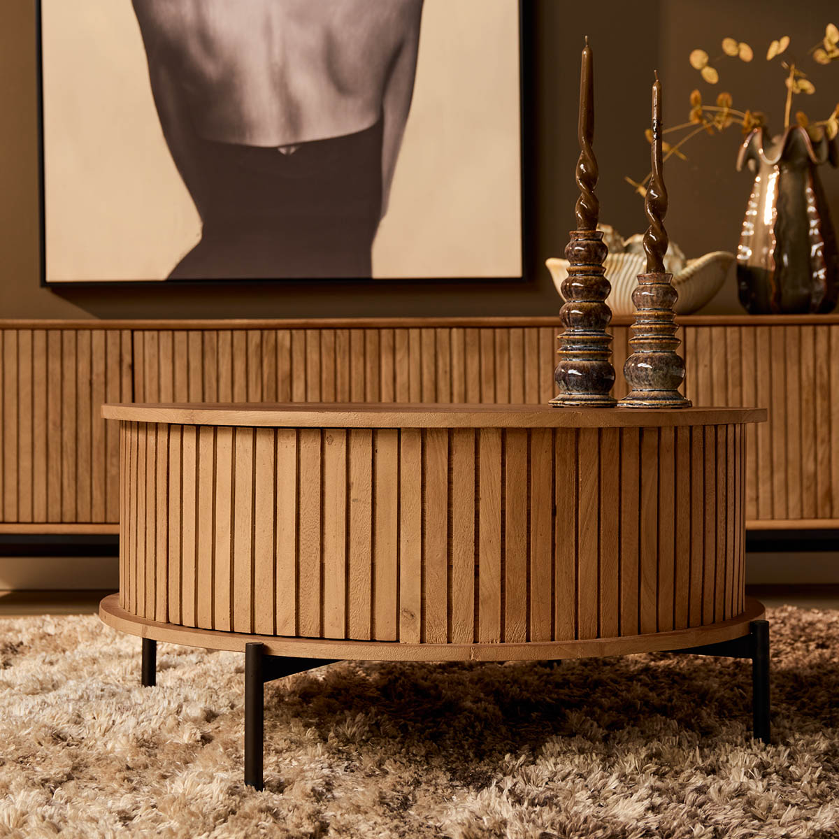 Salontafel De Bokke Rond Naturel