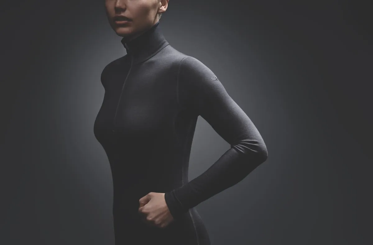 Icebreaker Women's 200 Oasis Longsleeve Half Zip Black