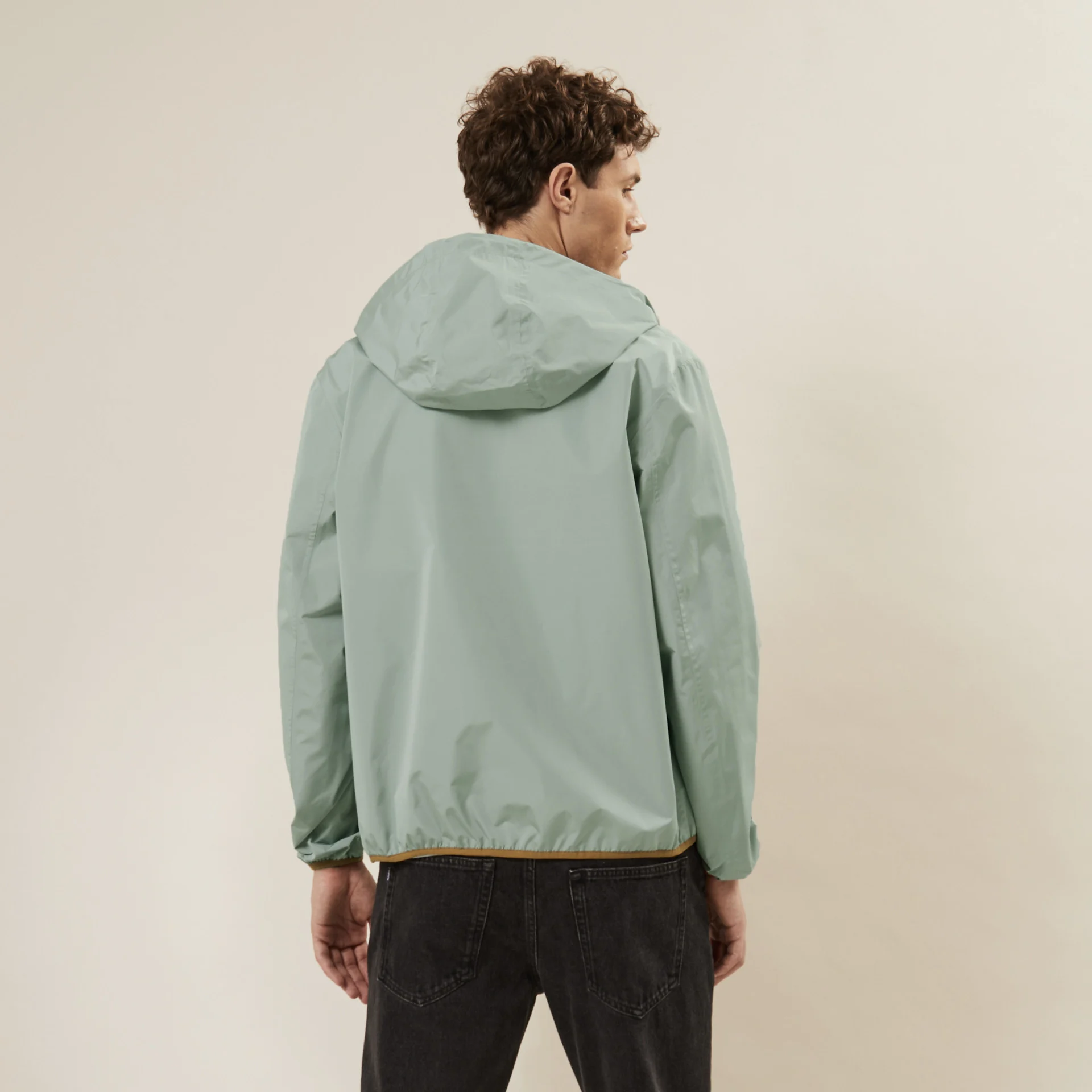 Imperméable vert clair polyester recyclé - modèle carnoet