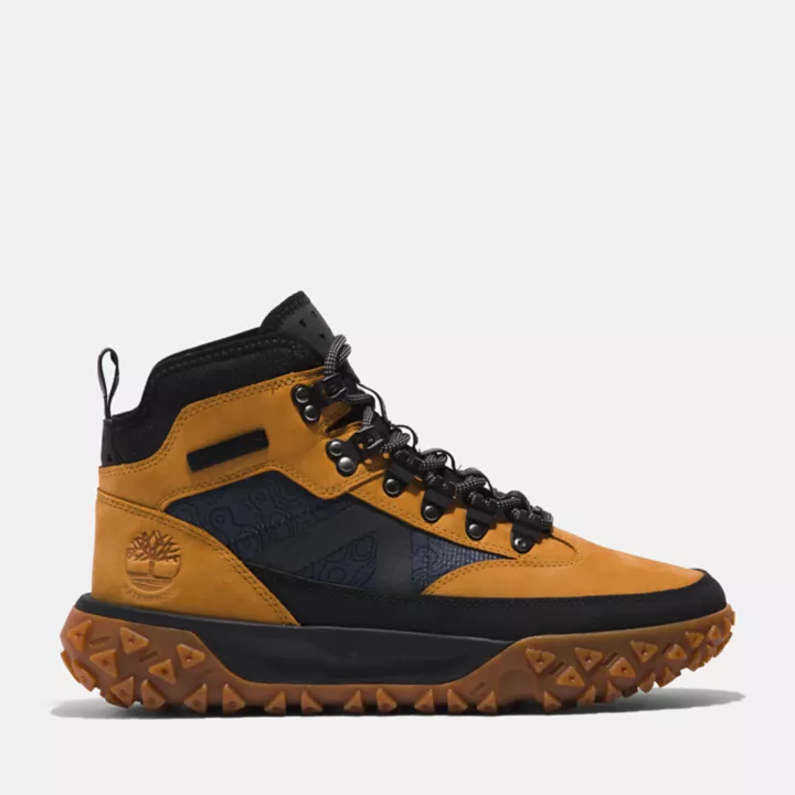 Bota de caminhada Greenstride Motion 6 para homens na cor amarela.