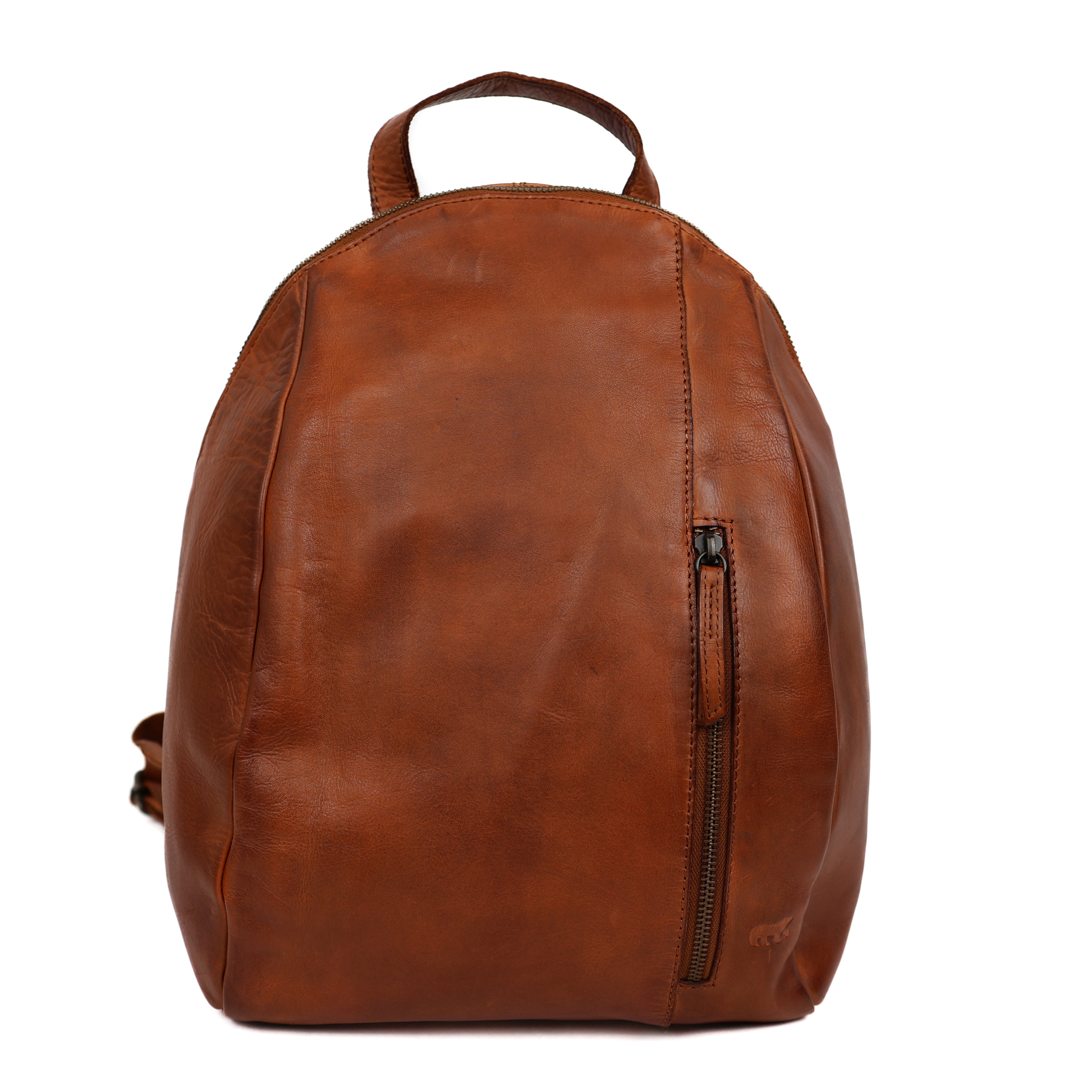 Middelgrote rugzak 'Monika' cognac COGNAC