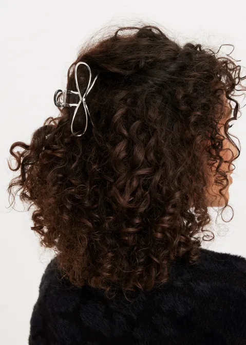 Haarclip strik zilver (ZLVR)