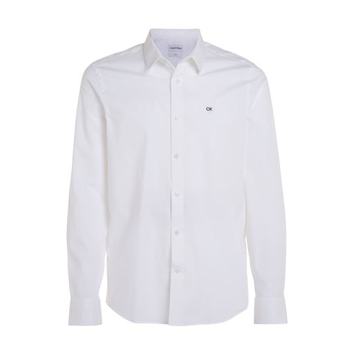Calvin Klein Stretch Poplin Skjorte, Bright White, XL