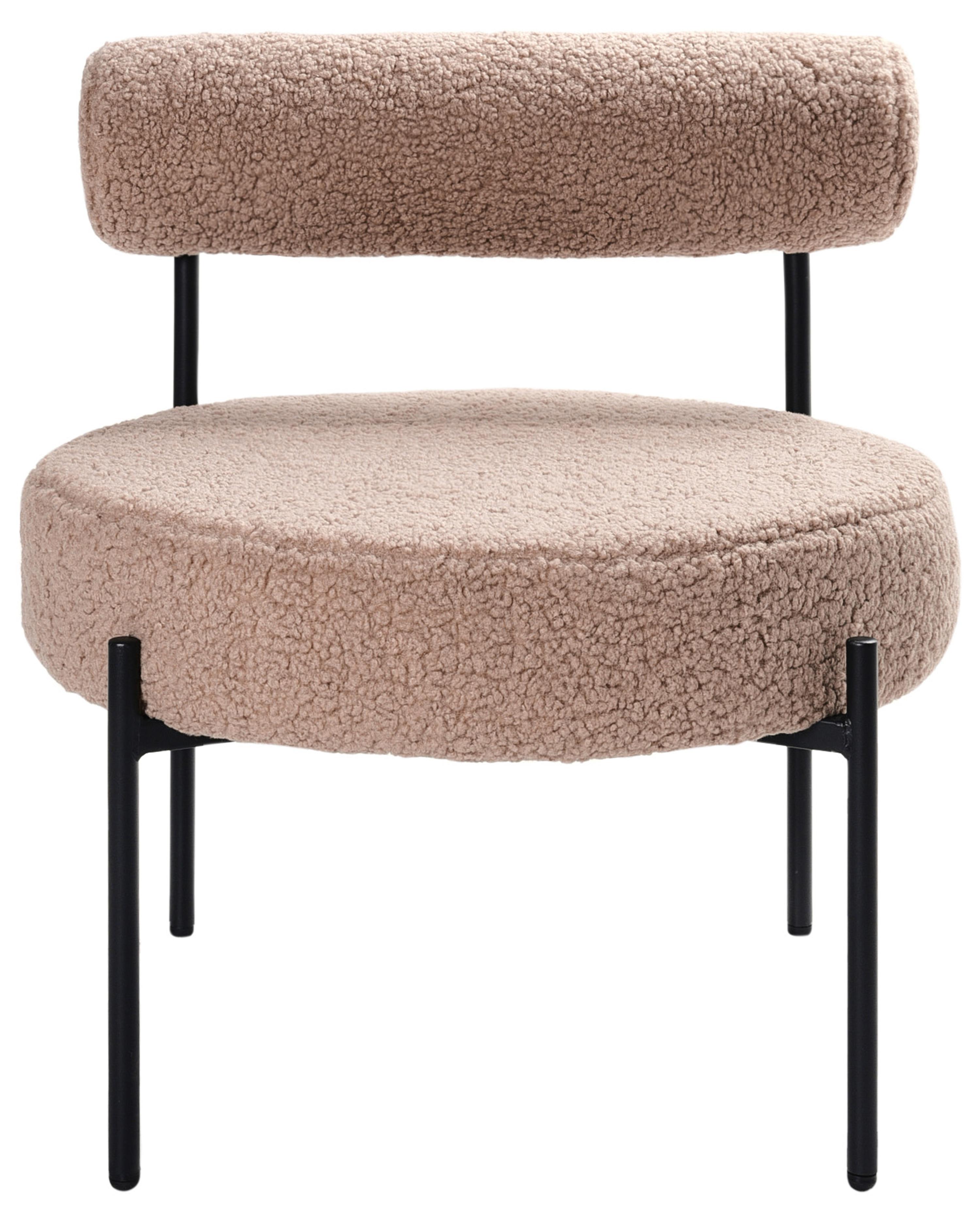 Fauteuil ALPHA Bouclé Taupe