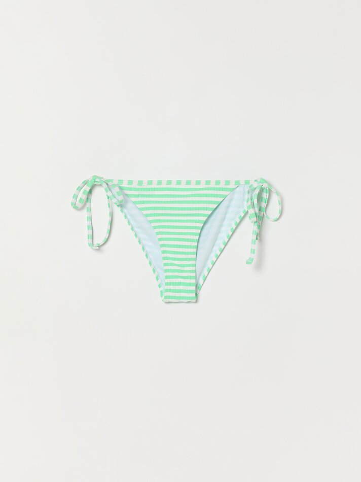 Calcinha listrada - Branco-sujo/verde