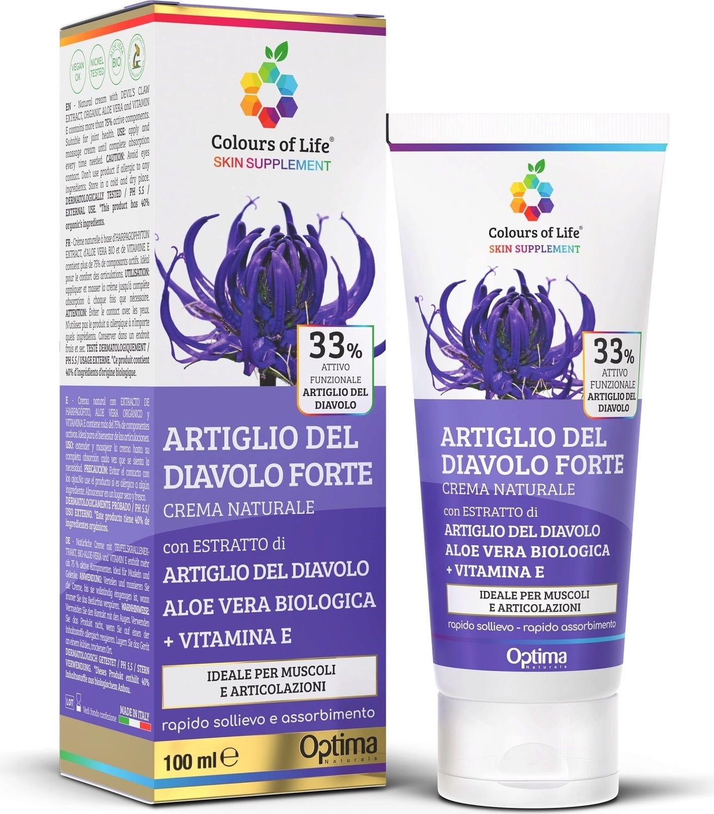 Optima Naturals  Colours of Life Teufelskralle Forte Creme 33%, 100 ml