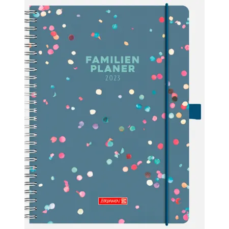 BRUNNEN Familienplaner Buchkalender A5, 2S/1W-14 Mon, 2023