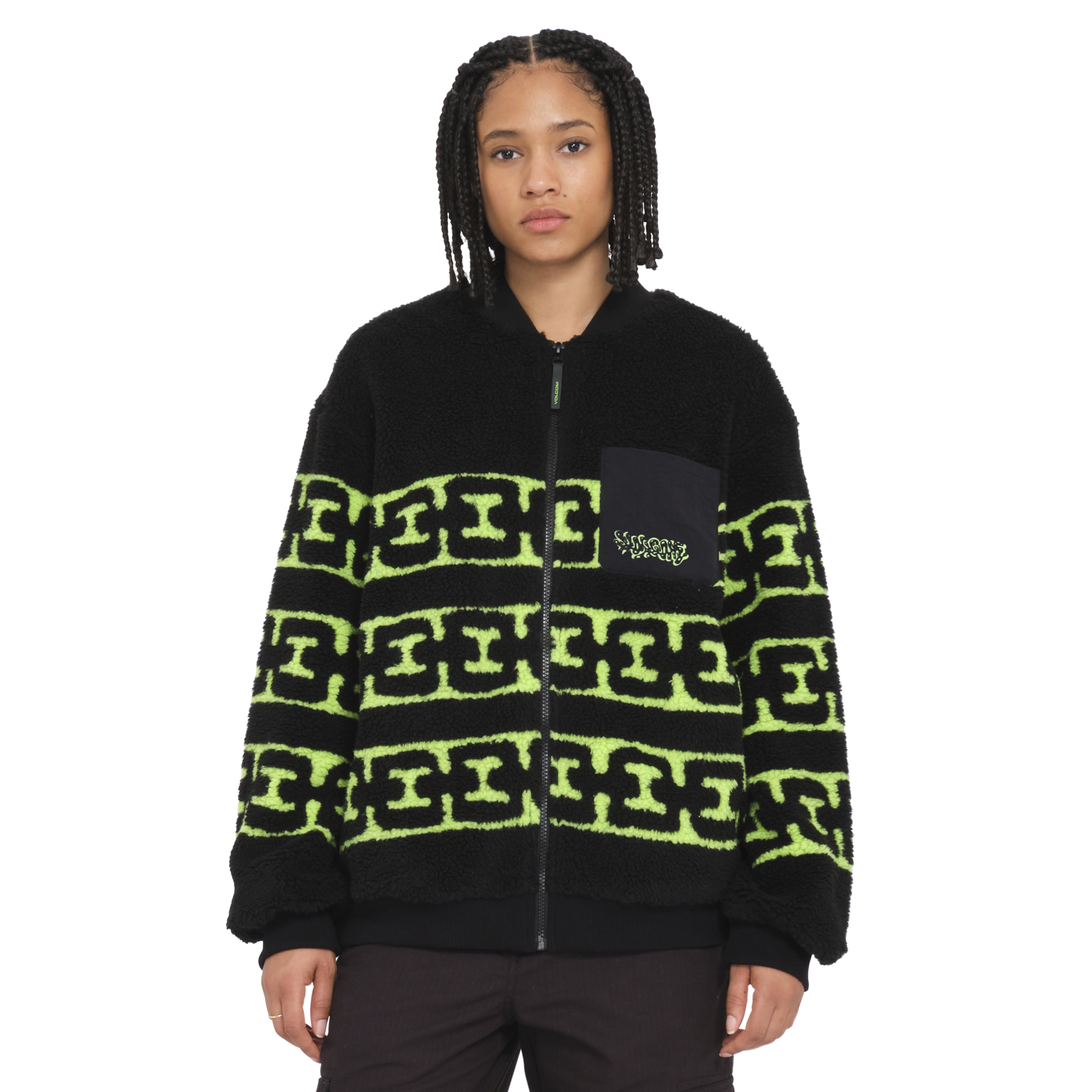 Volcom FA Zephyr Sherpa Zip Black