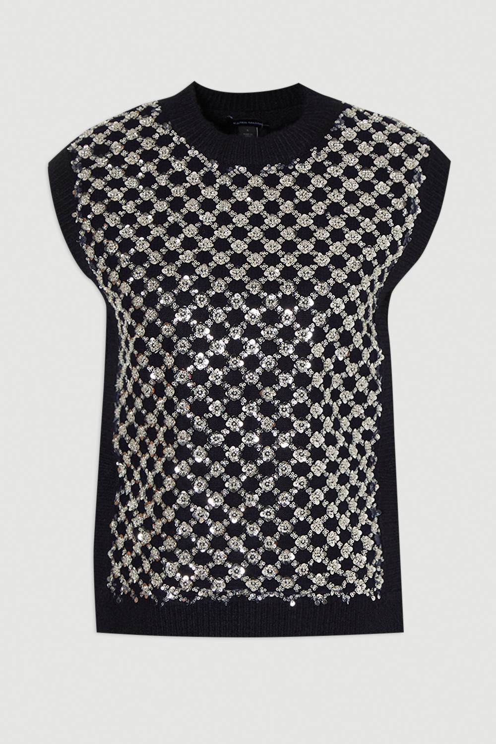 KarenMillen Débardeur en Maille Douillette Ornée