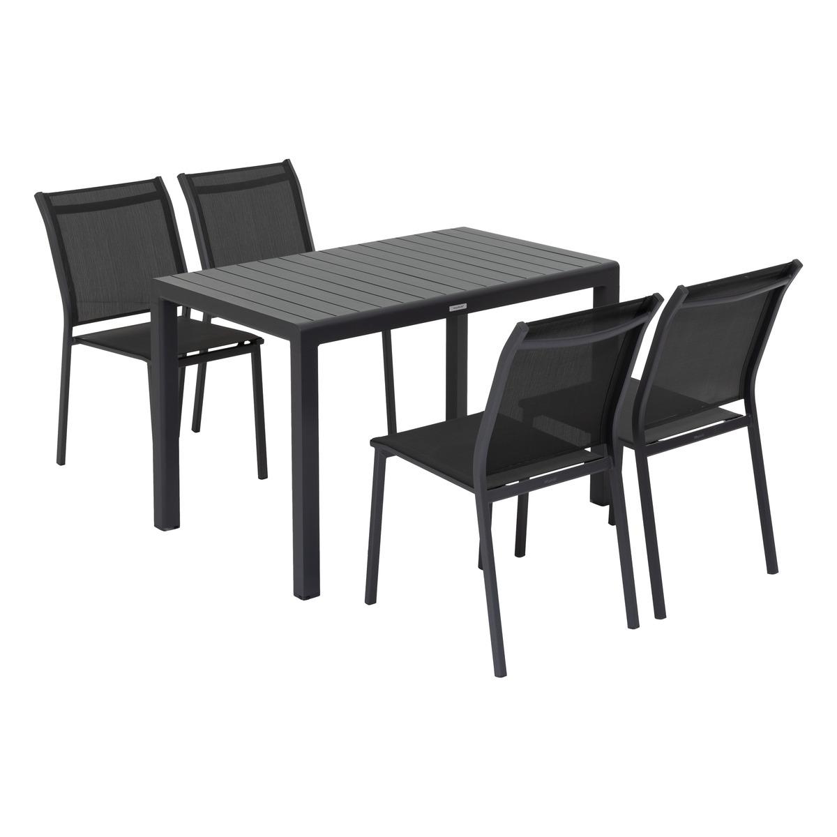 TABLE AYORA FIXE GRAPHITE 4 PLACES
