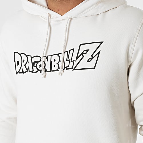 Sweat Capuche Logo Beige Vintage Noir