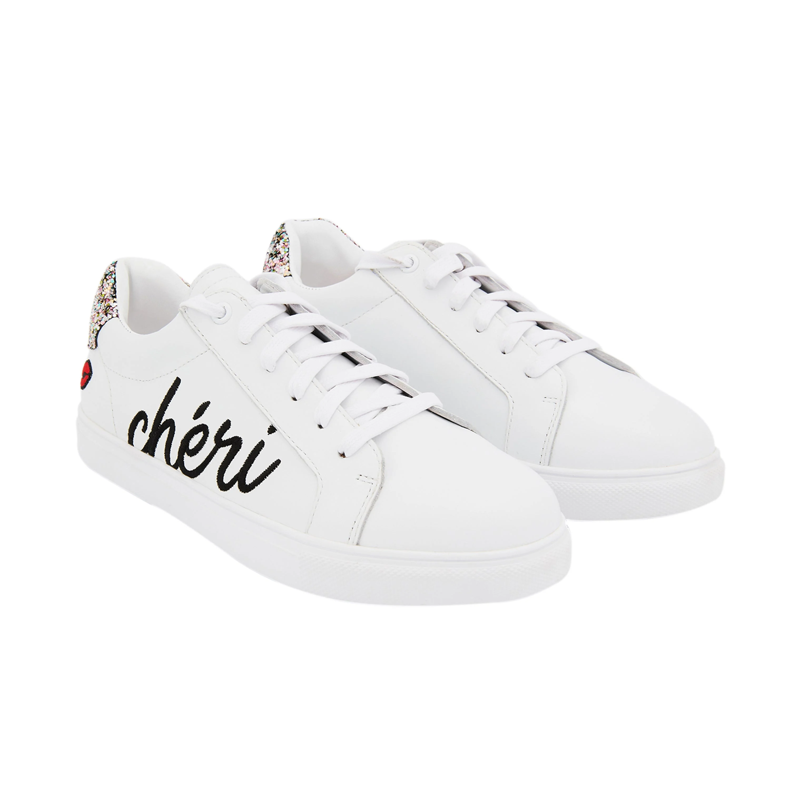 SIMONE CHÉRI - Sneakers en cuir | Blanc