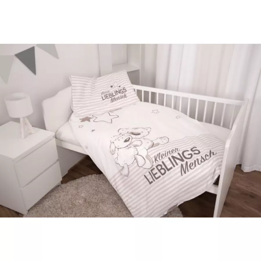 babybest® Flanell-Bettwäsche Kleiner Lieblingsmensch 100 x 135 cm