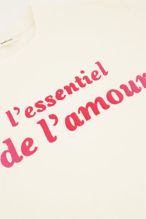 Wit T-shirt L'essentiel de amour