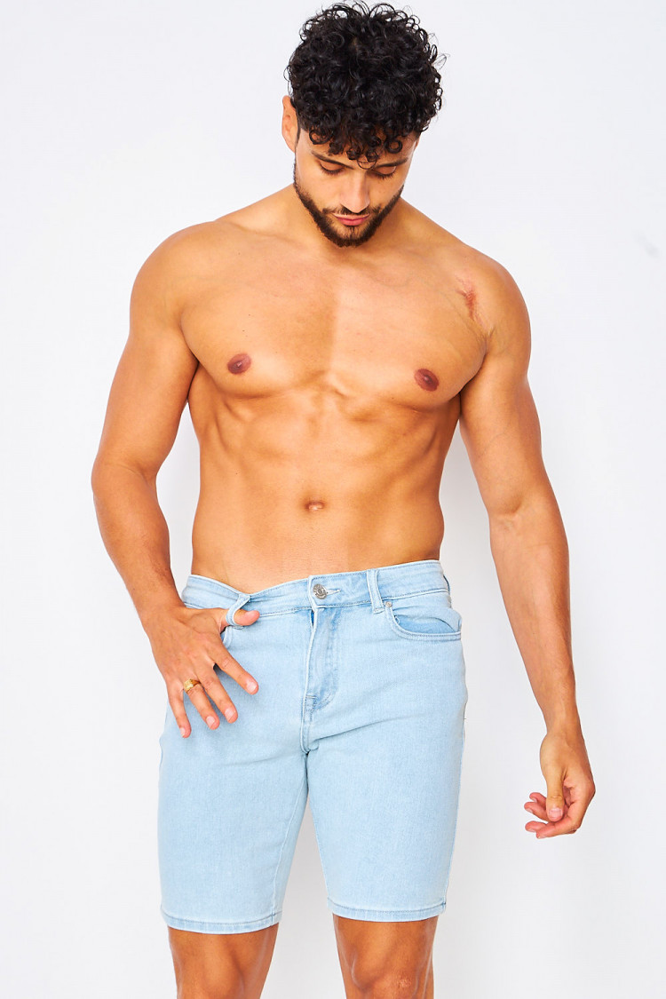 Bermuda bleu en jeans