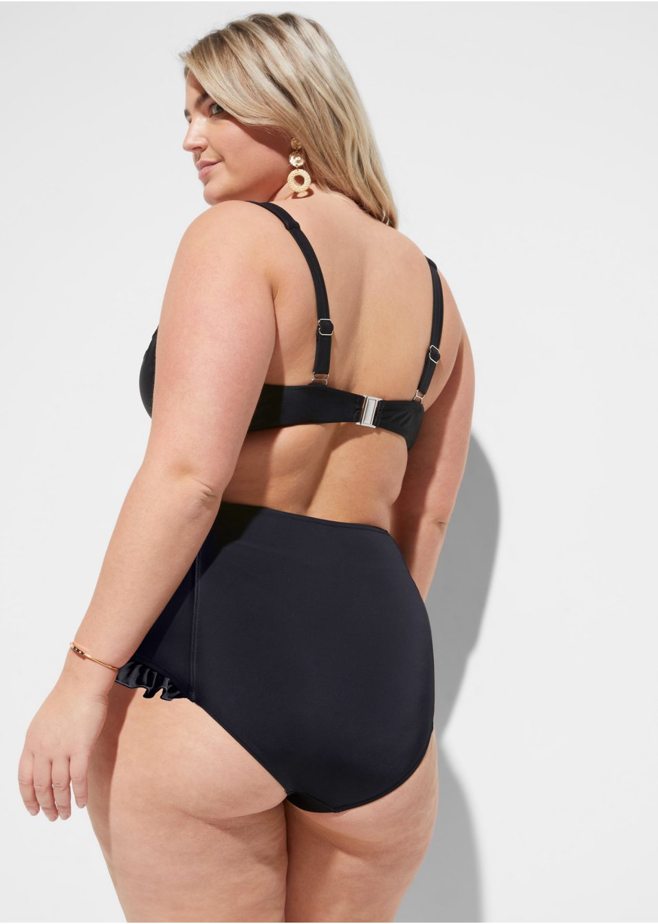 Bas de maillot couvrant avec polyamide recyclé