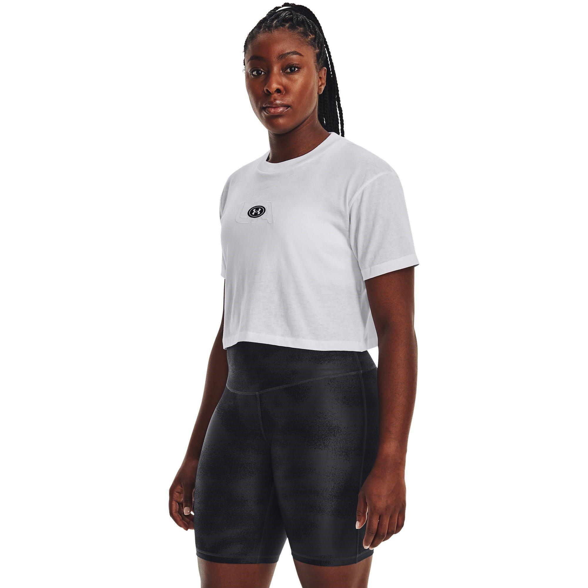 Under Armour Logo Crop Short Seeve T Shirt