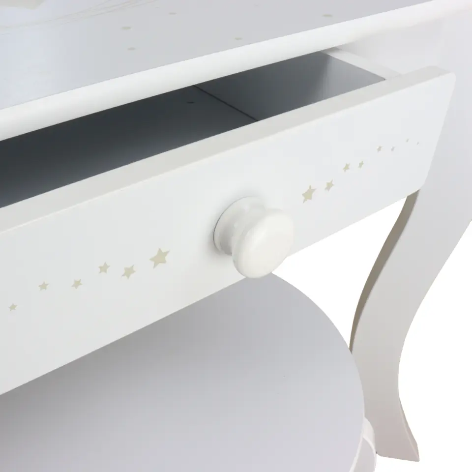 MISOU Make up Tafel voor Meisjes Kaptafel Kind met Kruk en Spiegel