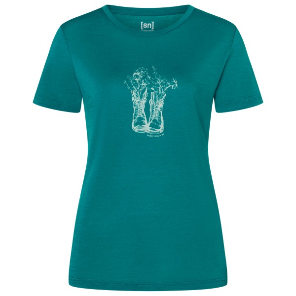 super.natural - Women's Flower Boots Tee - Haut en mérinos