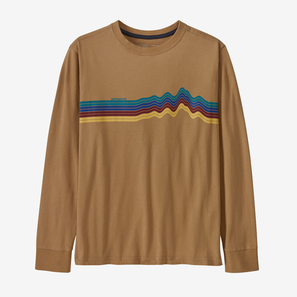 Langarm-T-Shirt aus regenerativer, biozertifizierter Baumwolle mit Ridge Rise-Streifenmuster für Kinder