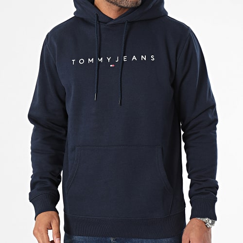 Sweat Capuche Linear Logo 7985 Bleu Marine