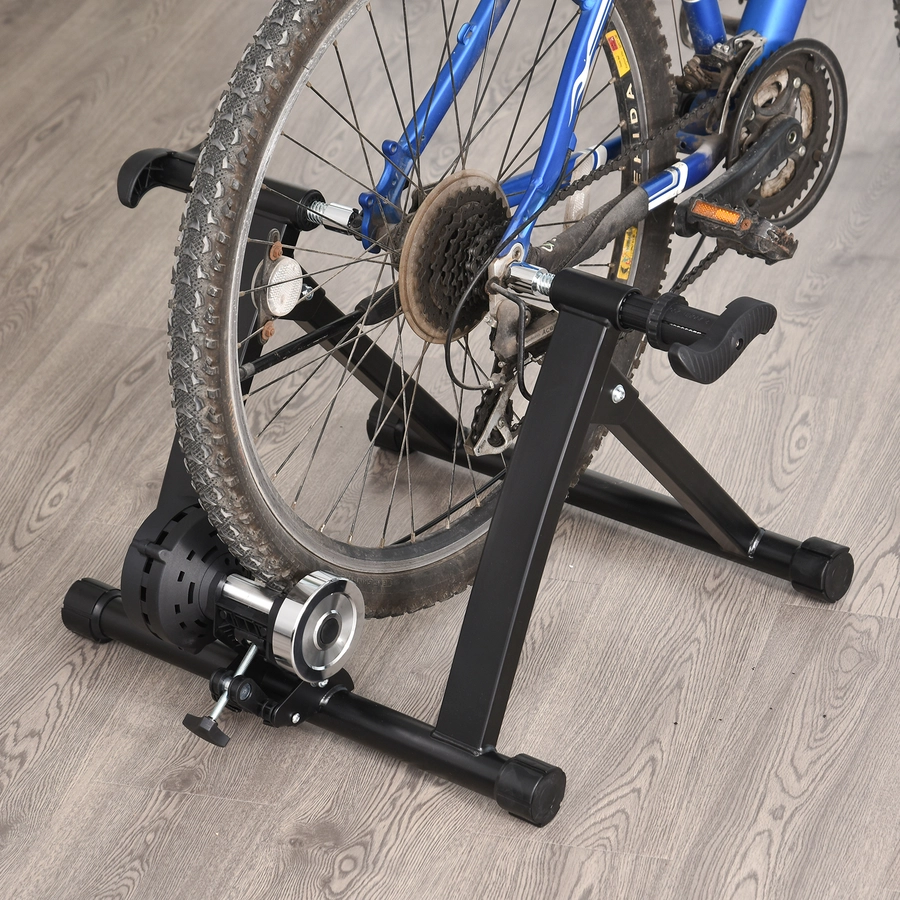 HOMCOM Rollentrainer mit Magnetbremse schwarz, silber