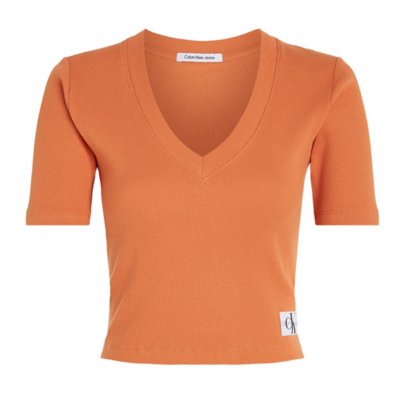 Tee-shirt à manches courtes femme Woven Label CALVIN KLEIN