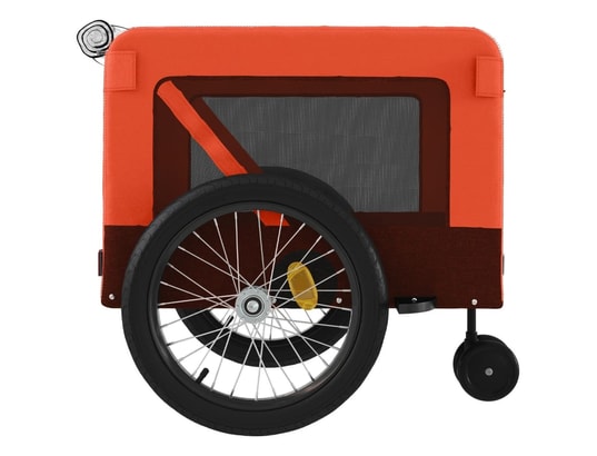 VIDAXL - Remorque de vélo pour animaux de compagnie orange et noir