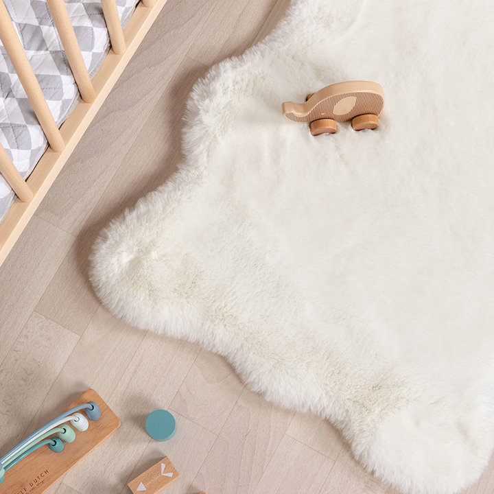 Kindervloerkleed - Huggy Schaap Wit | Super fluffy!