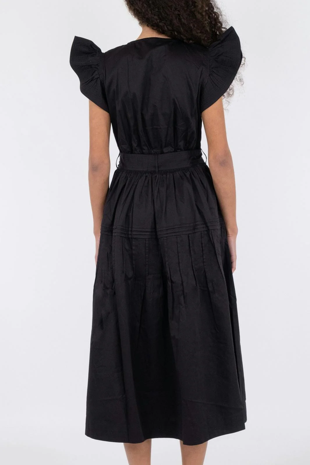 Neo Noir Marine Cotton Satin Dress