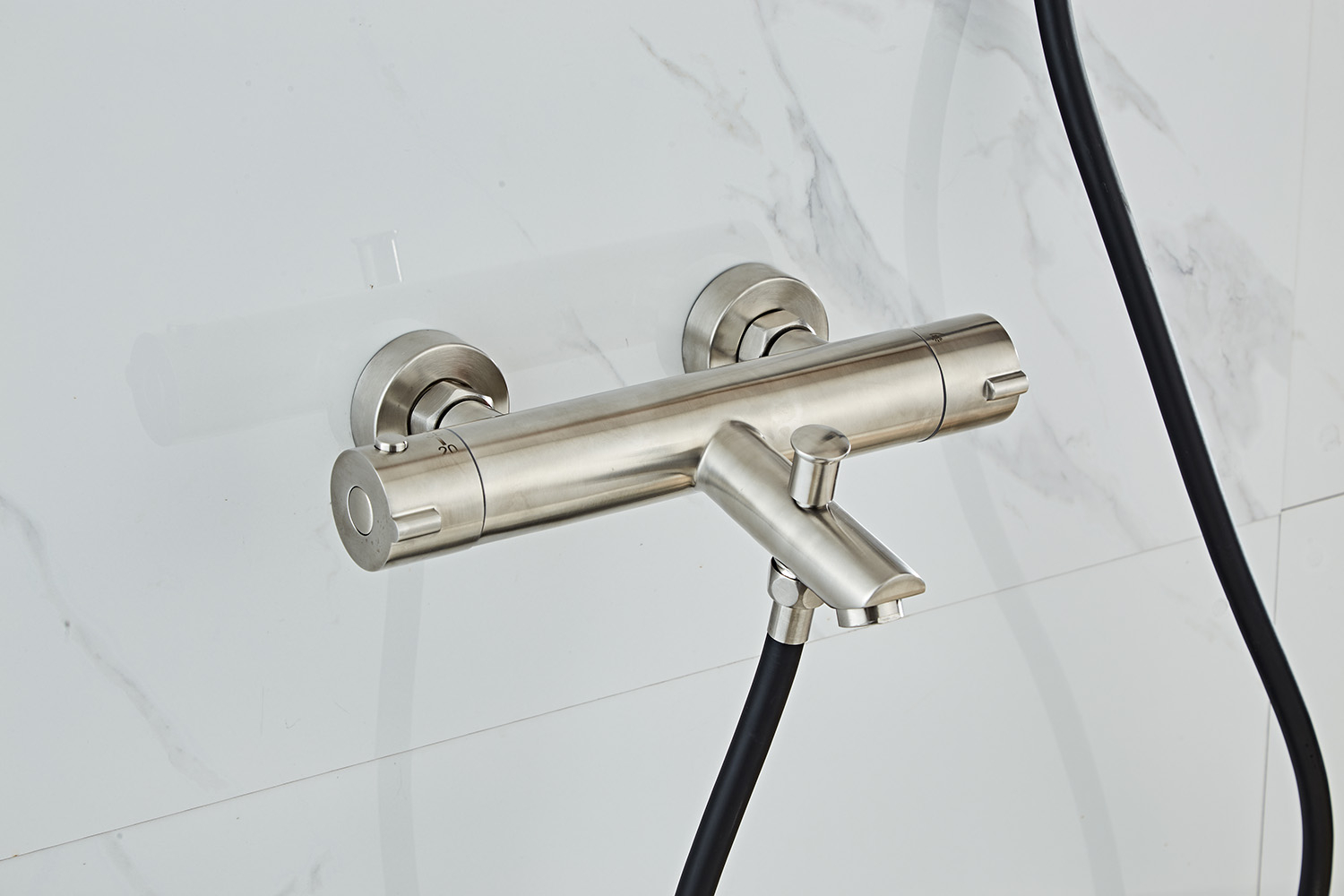 Saniclear Exclusive Pro 304-RVS thermostatische badkraan met handdouche