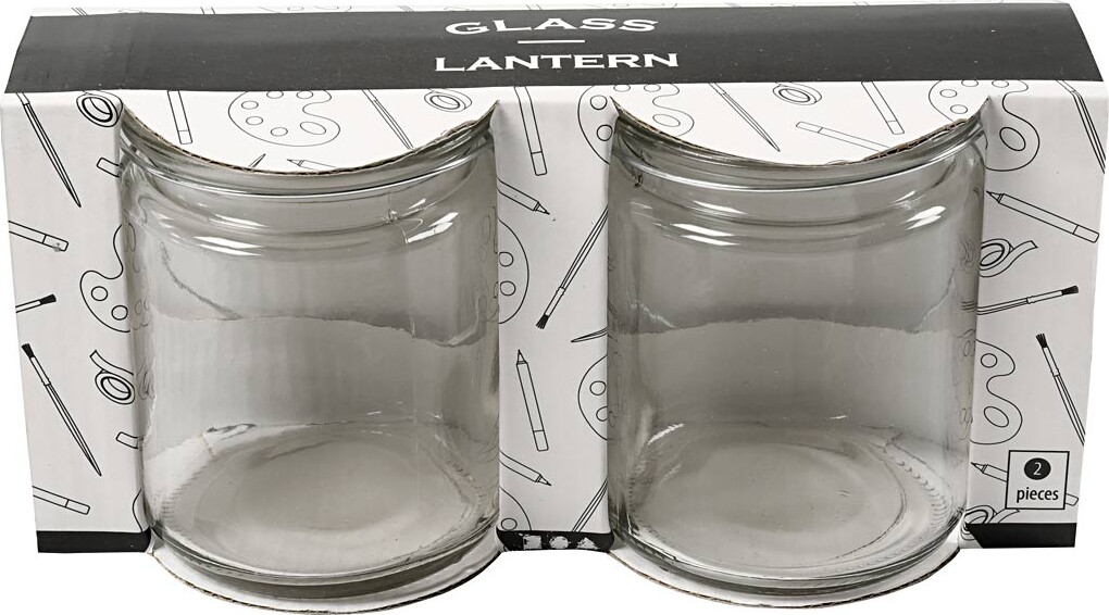 Lanterne - H 10 CM - Ø 7,6 CM - 2 Stk