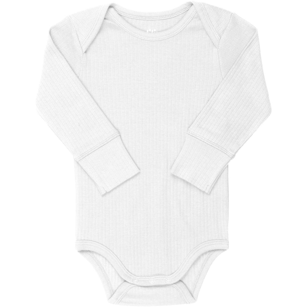 Køb COPENHAGEN COLORS White Rib Jersey Long Sleeve Body