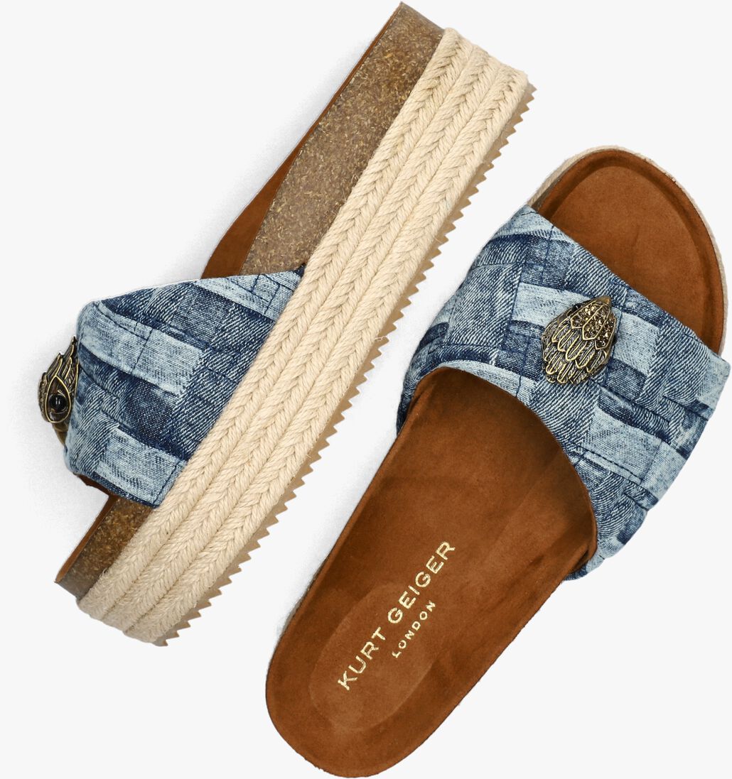 KURT GEIGER LONDON blauwe kurt geiger london slippers kensington flatform
